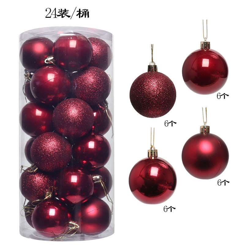 christmas decorating ball electroplating plastic ball 3468cm barrel christmas ball mall suspended ceiling christmas tree pendant hanging ball Item Picture