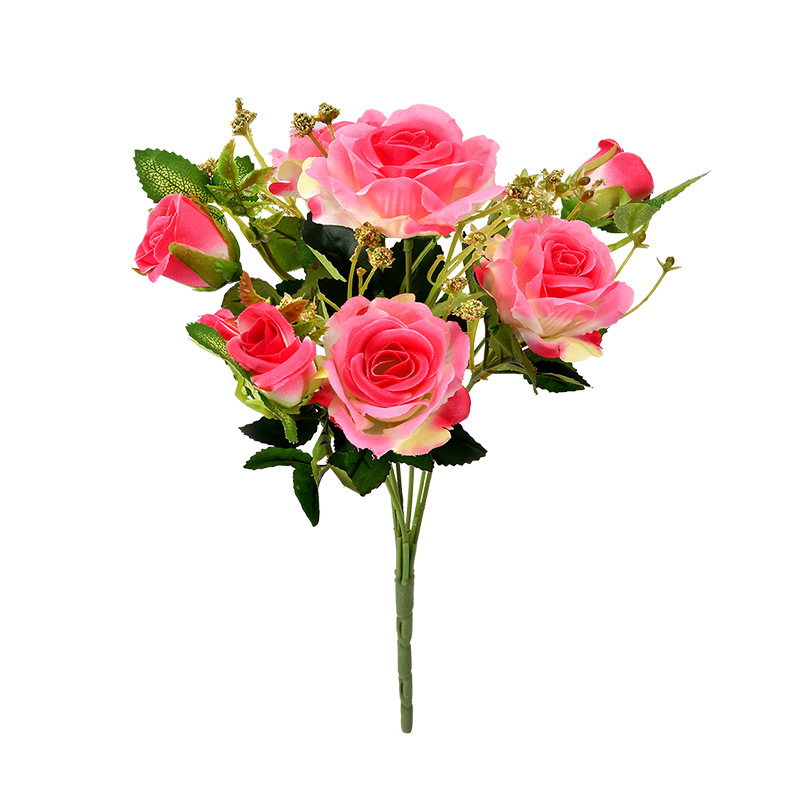 spot new products wholesale simulation 7 green tokyo roses single bunch fake flower silk flower wedding ceremony home decoration full figure
