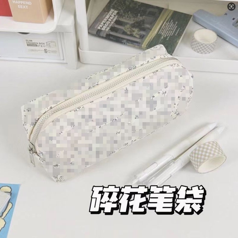 ins good-looking cute girl student cosmetic bag large capacity stationery buggy bag bow pencil case pencil box Item Picture