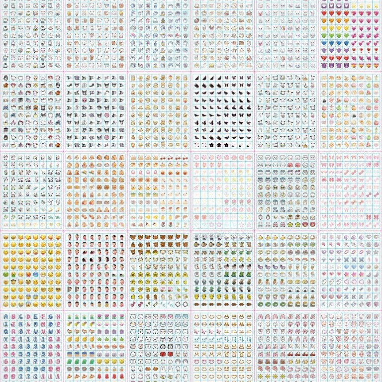 mini small nose ga hand account sticker book waterproof nail sticker cute stickers girl children cartoon decorative small pattern Specification drawing