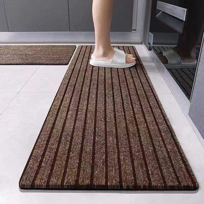 outdoor door mat large area seven stripes tpe carpet household kitchen bathroom commercial hotel foot mat non-slip details Picture