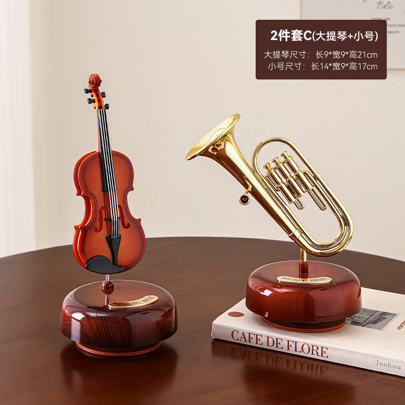 american retro phonograph decoration nostalgic old object small music box bookcase desktop music box home decoration Application Scenario