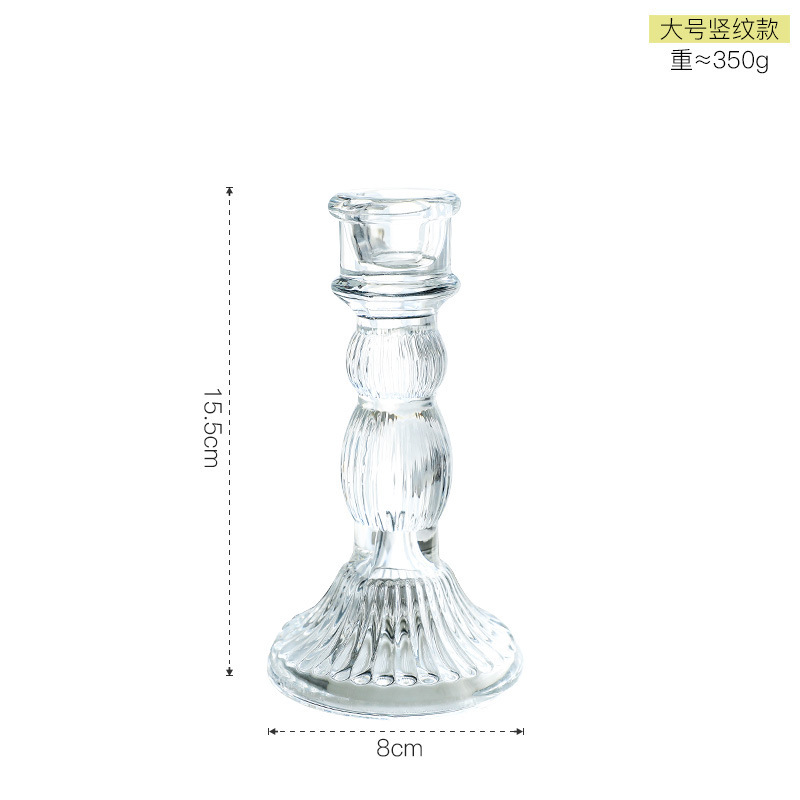 roman light luxury french retro crystal candle holder glass aromatherapy candlelight dinner wedding shooting props candle holder Application Scenario