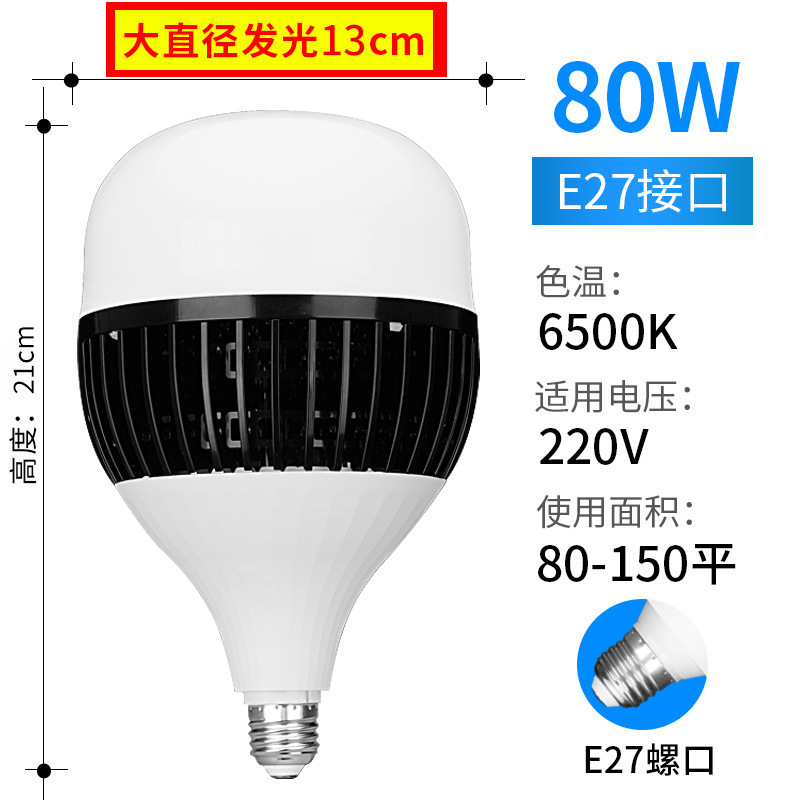 super bright led high-power bulb energy-saving lamp e27 screw mouth household 150w globe workshop library lighting Application Scenario