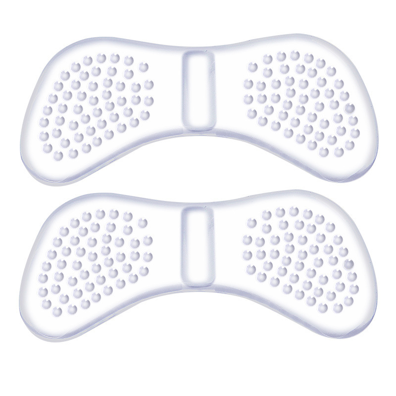 silica gel heel liner wear-resistant heel sticker heel cushion pad female heel grips thickened half insole large size 1 soft universal new details Picture