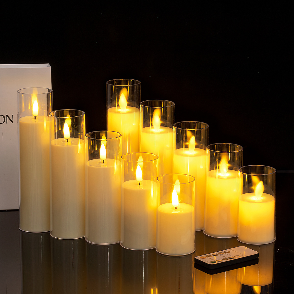 electronic candle led electronic candle light remote control simulation candle cup birthday ideas wedding swing candle props details Picture
