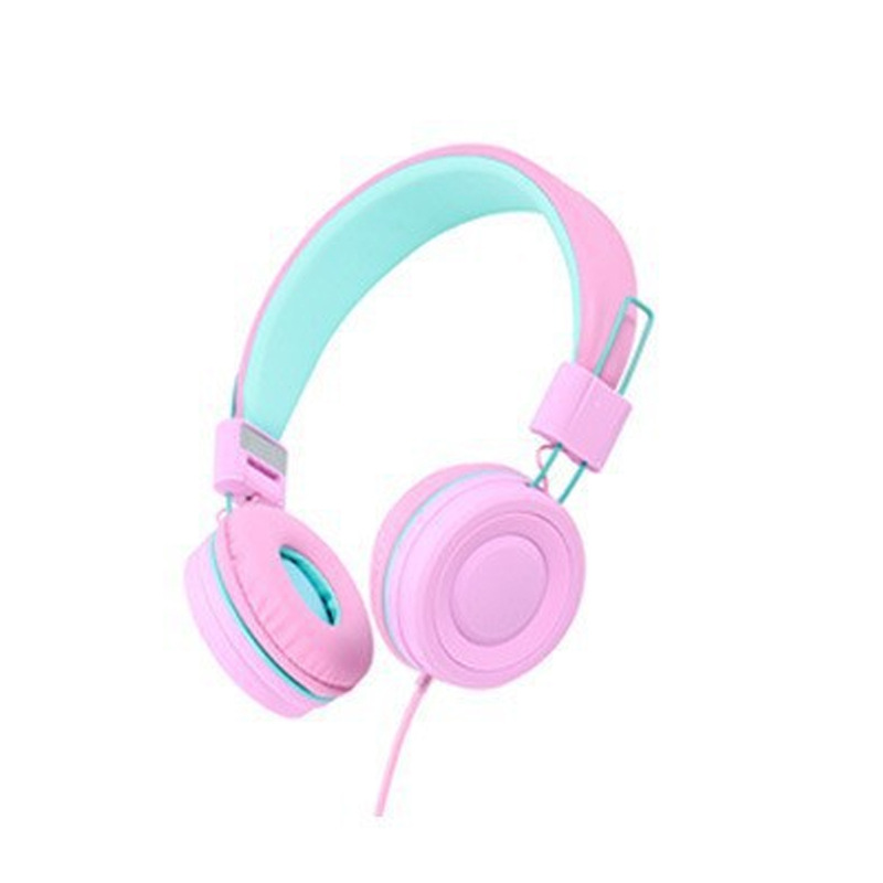 cross-border new arrival wired headset adjustable folding net class with mic audio learning headset business gift full figure