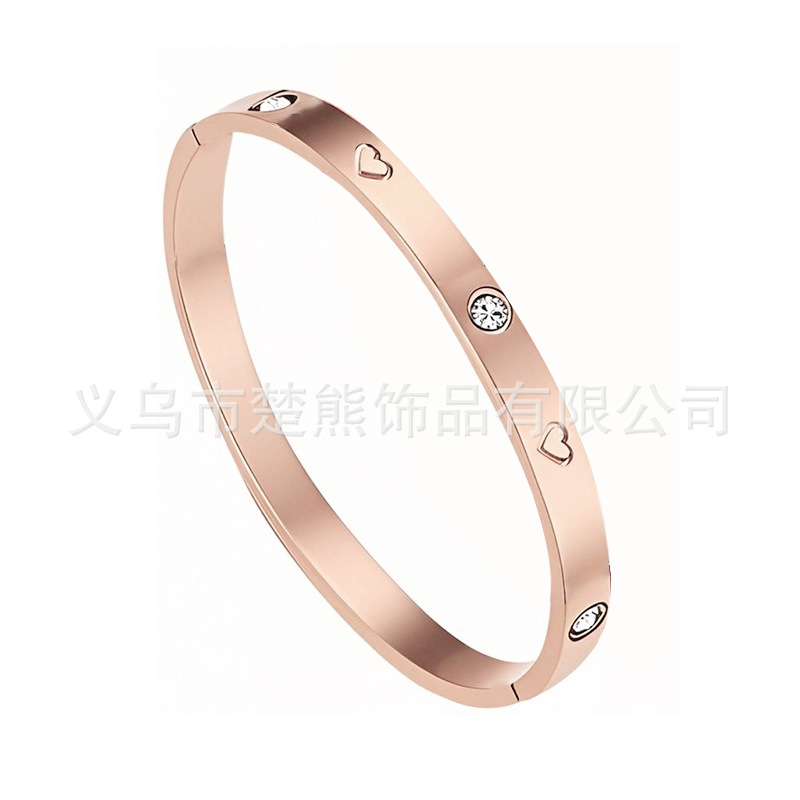best seller in europe and america bracelet 4 diamond love bracelet female niche high-grade all-match diamond-embedded clover silver-plated bracelet Item Picture