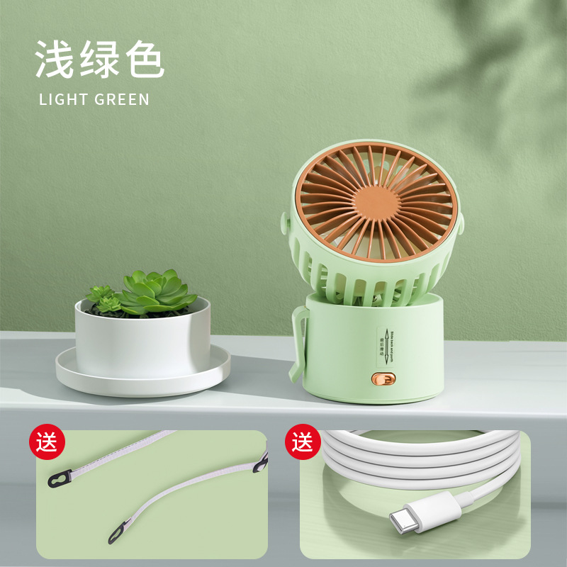 mini small fan rechargeable portable portable carry hanging neck lazy usb hanging on neck head neck handheld mute full figure