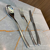 hong kong style solid high-end hotel restaurant home steak knife, fork and spoon household tableware western food set restaurant three-piece set full figure