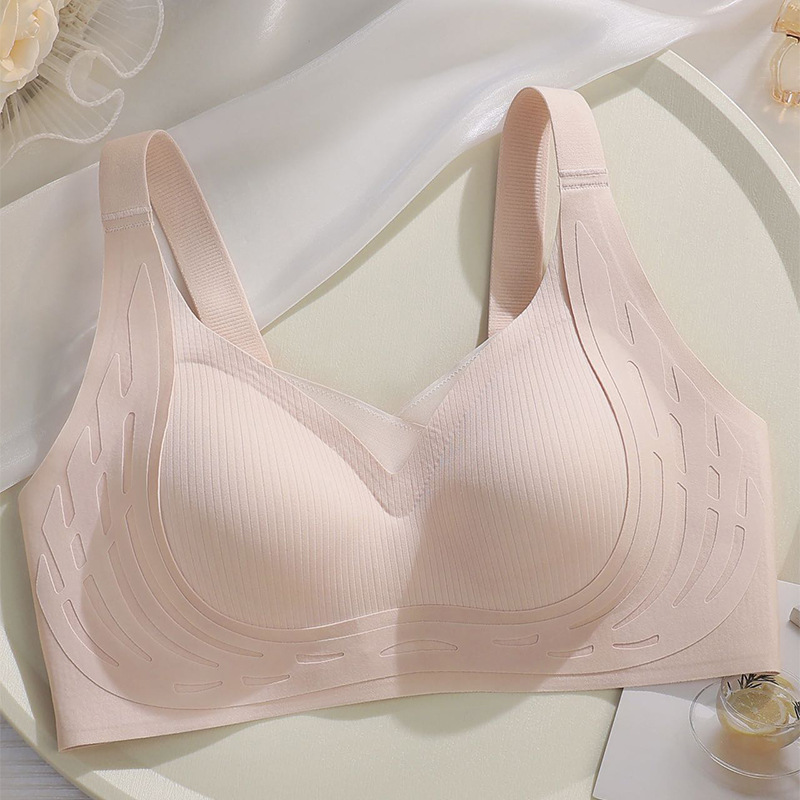 8096 comfortable seamless chest pad underwear for women thin big breast small anti-sagging support adjustment bra breathable Specification drawing