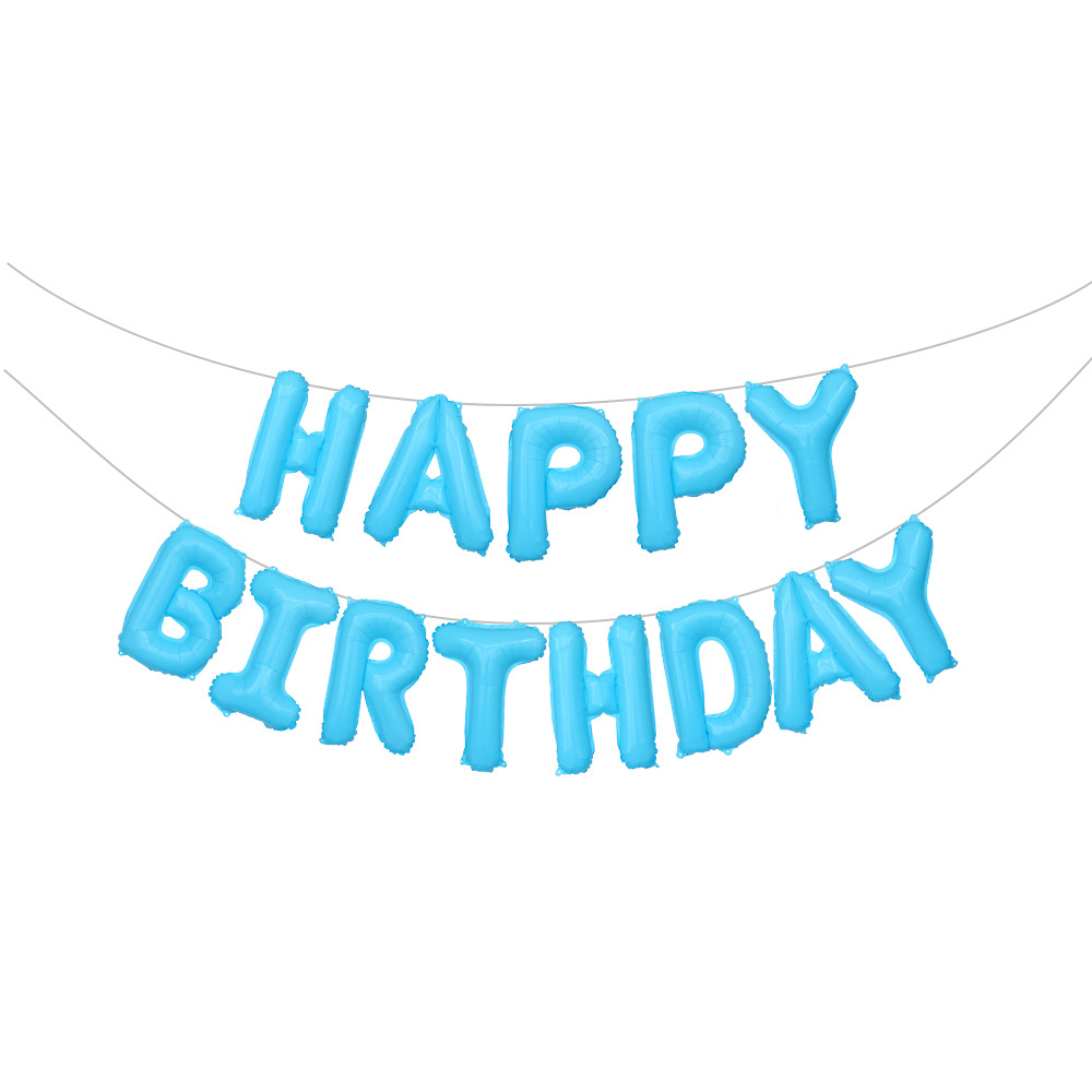16-inch birthday letter aluminum balloon happy birthday balloon set happy birthday aluminum foil balloon Item Picture