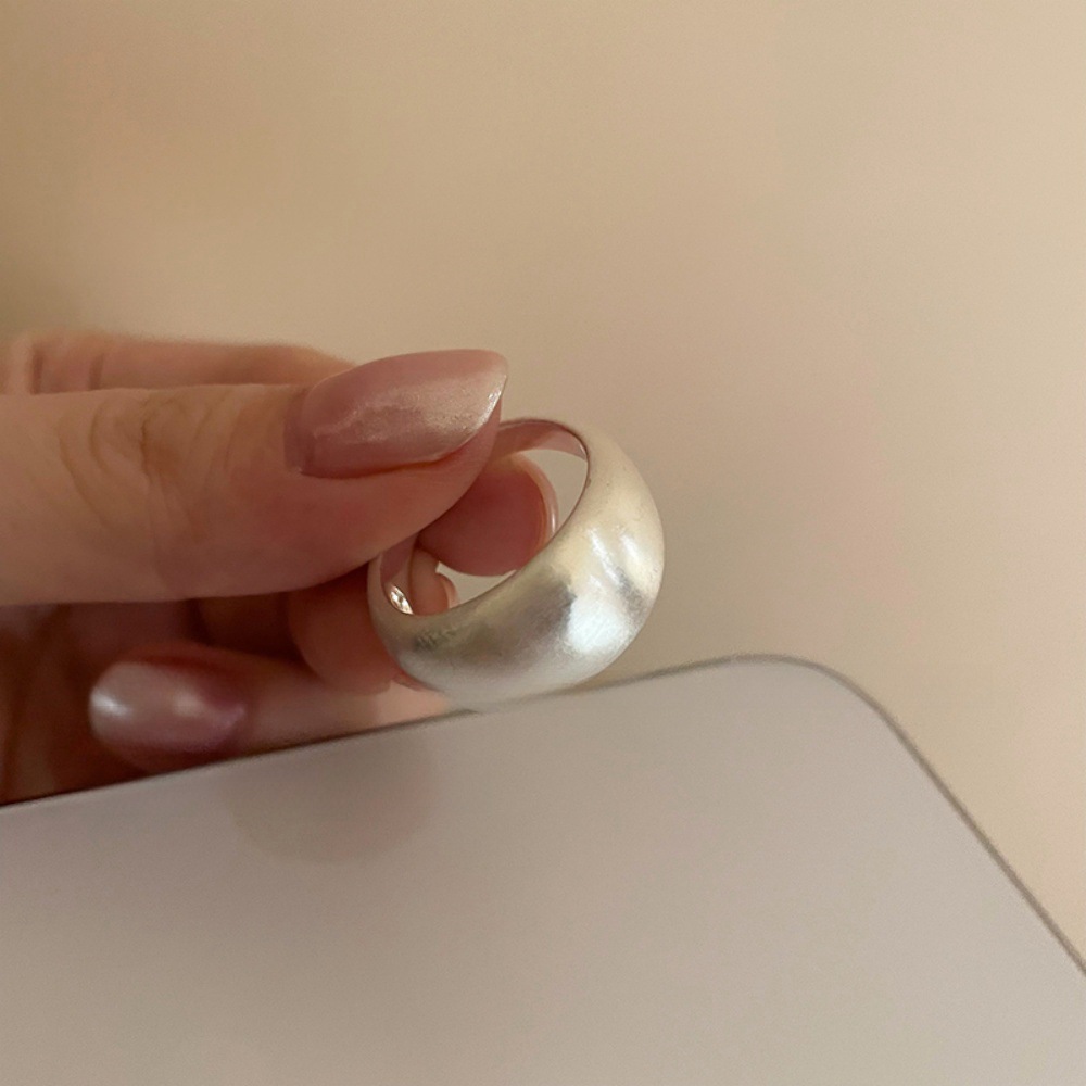 xiaohongshu new s925 sterling silver ring female summer ins style high-grade sense special interest light luxury non-fading silver accessories details Picture