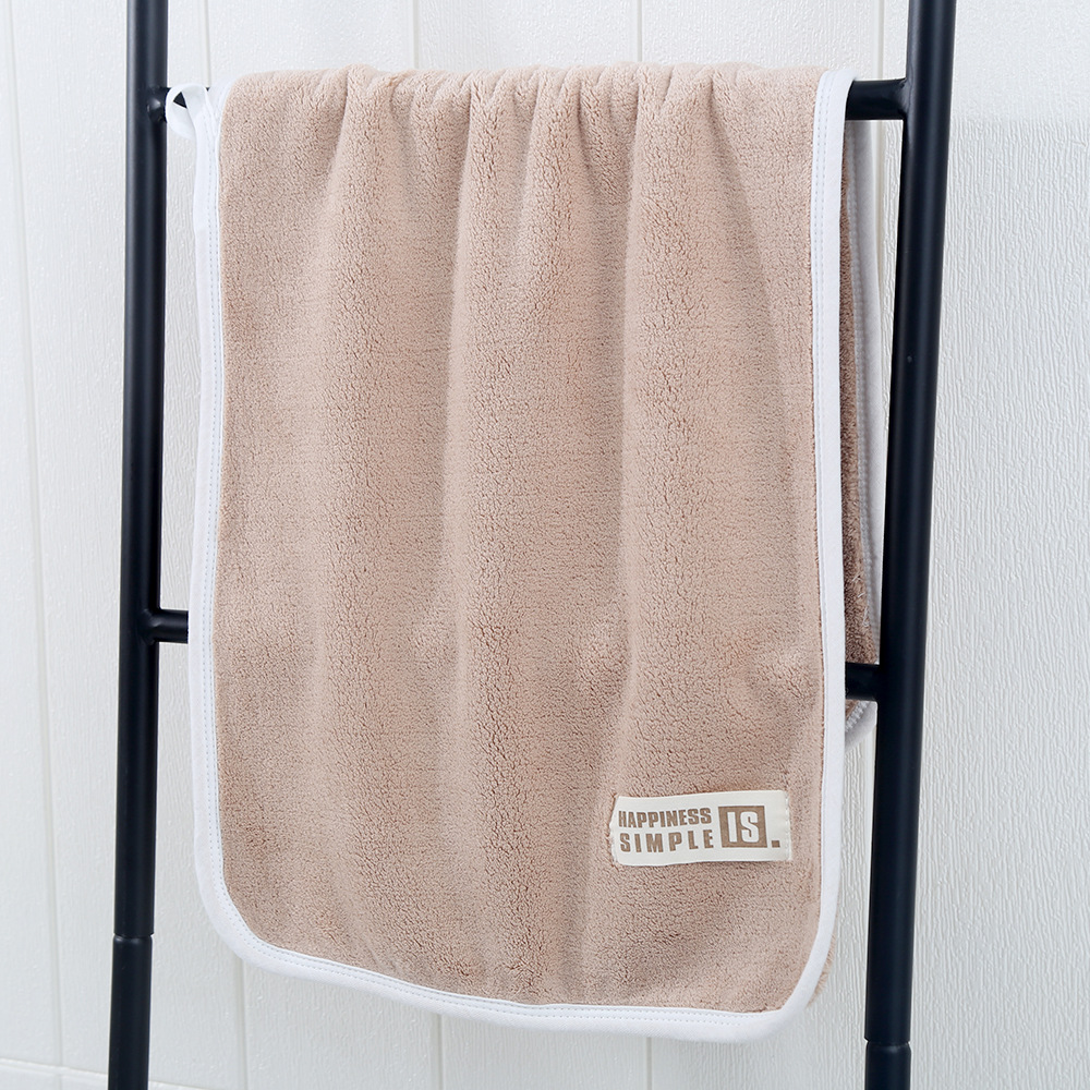 coral velvet towel unisex thickened adult face wash soft and absorbent lint-free household towels logo wholesale Item Picture