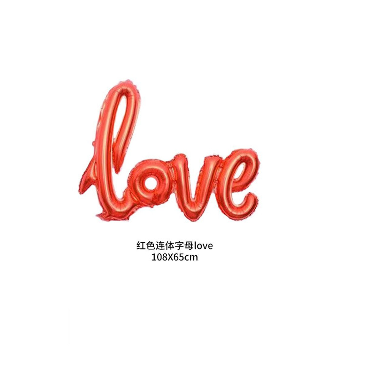 one-piece love aluminum balloon large and small sizes letter balloon valentine's day confession proposal birthday wedding decoration Item Picture