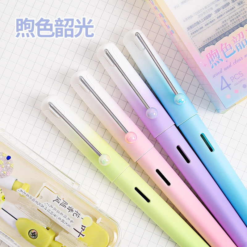 good-looking only for pupils calligraphy pen morandi gradient replaceable ink sac suction moqi positive posture pen wholesale Application Scenario