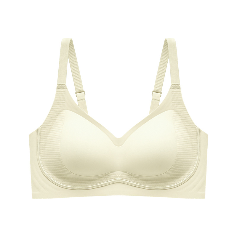 anti-gravity seamless underwear women's small chest push up breast holding anti-sagging fixed cup summer thin women's bra details Picture