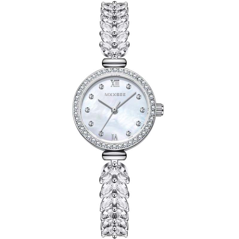 mermaid maishi popular round diamond-embedded watch women's steel strap watch waterproof sweat-proof one piece dropshipping quartz watch full figure