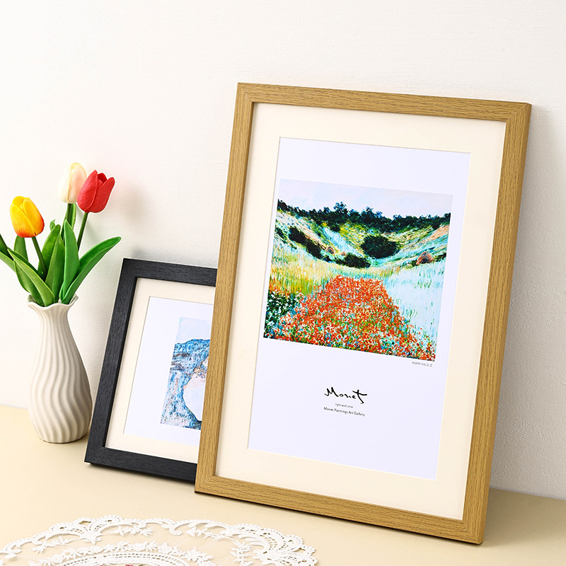simple photo frame mounted picture frame wall-mounted a3-inch 16-inch table a4-inch 4-open 8k puzzle frame creative photo wall wooden Application Scenario