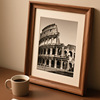 retro wood black and white building photo frame can be ornament decoration wall mounted beautiful multiple sizes multiple decorative diy full figure