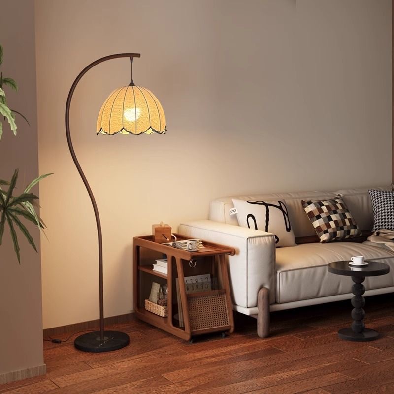 floor lamp living room sofa high-grade french style bedroom bedside ambience light b & b retro night fish luring lamp full figure