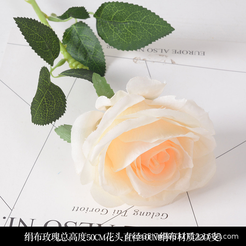 champagne series emulational flower decoration wedding ceremony tianjin factory direct sales fake flower floral soft decoration flower silk flower Item Picture