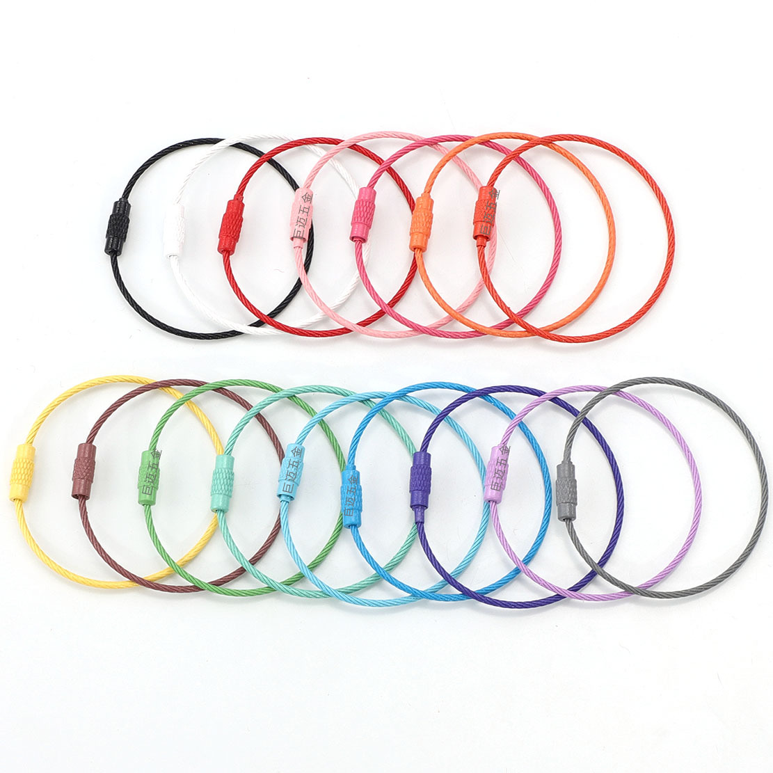 ornament steel wire pendant various colors diy creative color paint steel traveller keychain diy ornament accessories full figure