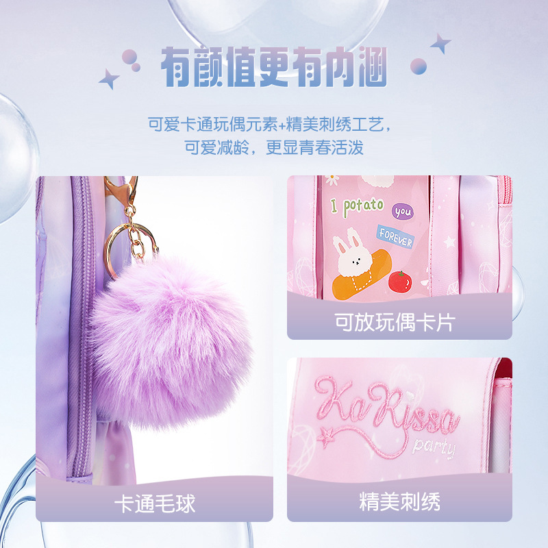 new style pink princess primary school student schoolbag children backpack girl lightweight and large capacity middle school students' backpack Application Scenario