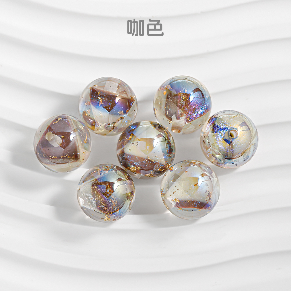 hedi beads diamond crystal beads straight hole round beads a string of beads high permeability resin scattered beads mobile phone charm diy materials accessories wholesale full figure