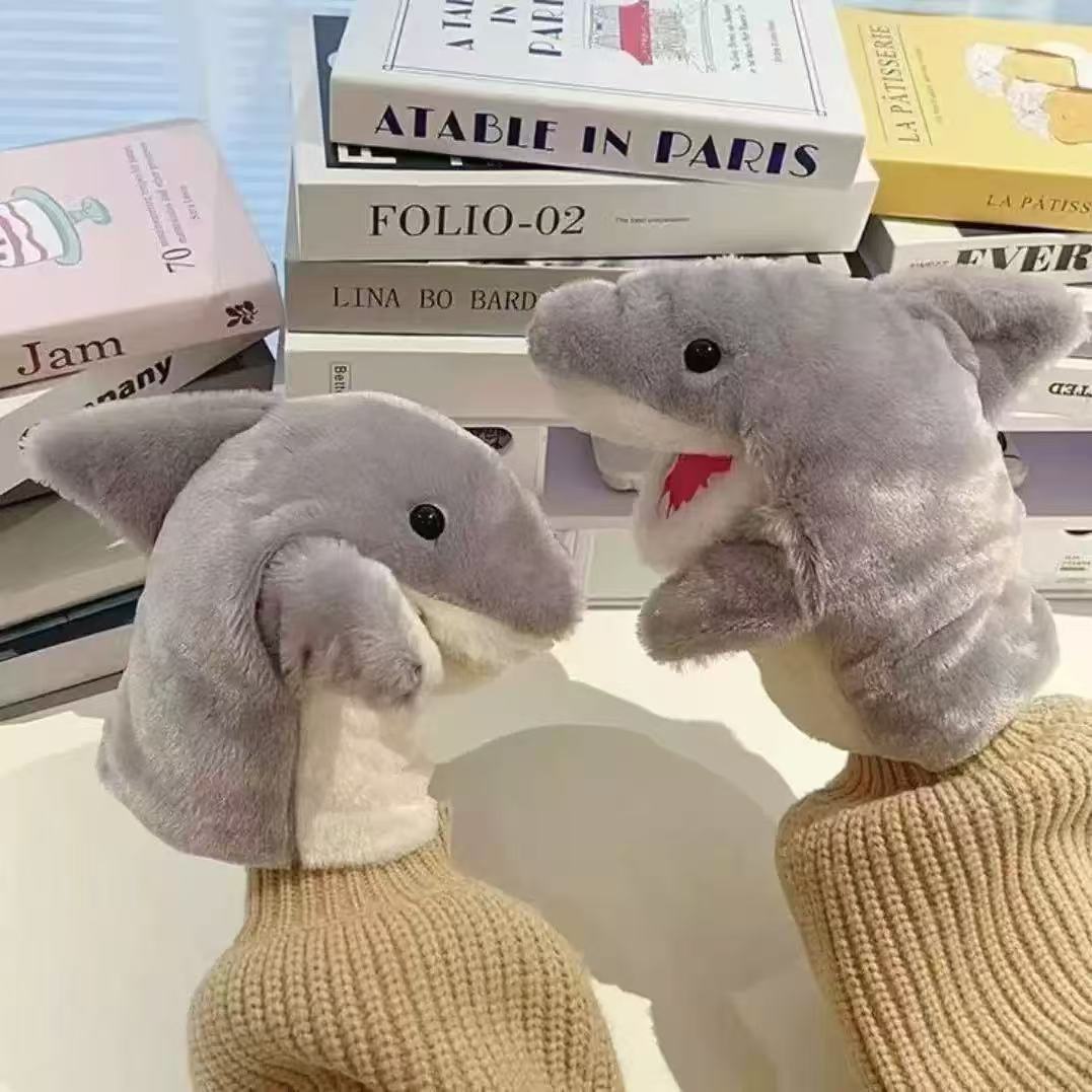 girl's toy greedy hunger little shark doll open mouth puppet gloves plush doll doll children's toy full figure