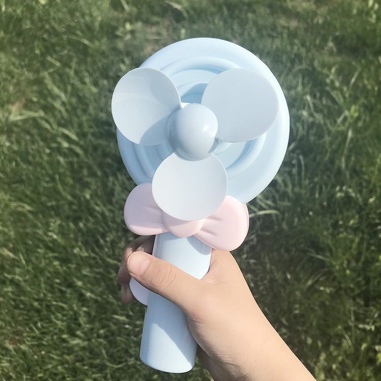 cartoon lollipop hand pressure children little fan handheld pressure children's fan gift advertising plus logo Specification drawing