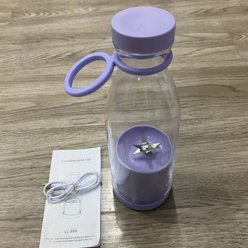 usb wireless charging 6-leaf cutter head portable juicer juice cross-border household juicer cup Specification drawing