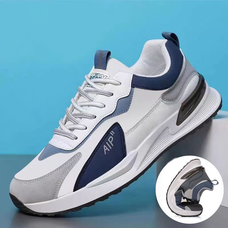 autumn and winter new single cotton men's shoes comfortable casual shoes fleece-lined thickened all-matching sneakers light running shoes men's full figure