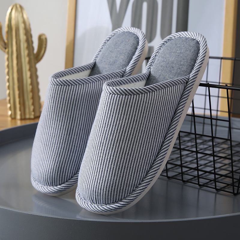 cotton slippers men's autumn and winter slippers home indoor non-slip household cotton slippers women's confinement shoes slippers winter Item Picture