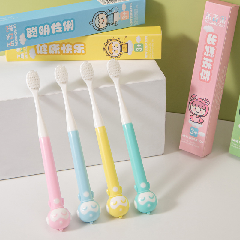 locus fruit children's toothbrush 3-6-12 years old robot independent packaging household department store supermarket toothbrush soft hair wholesale Specification drawing