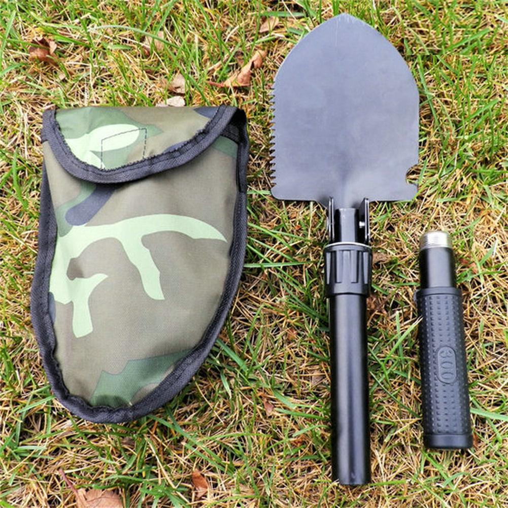 multifunctional folding shovel car four-in-one stainless steel life-saving shovel camping small outdoor engineering shovel full figure