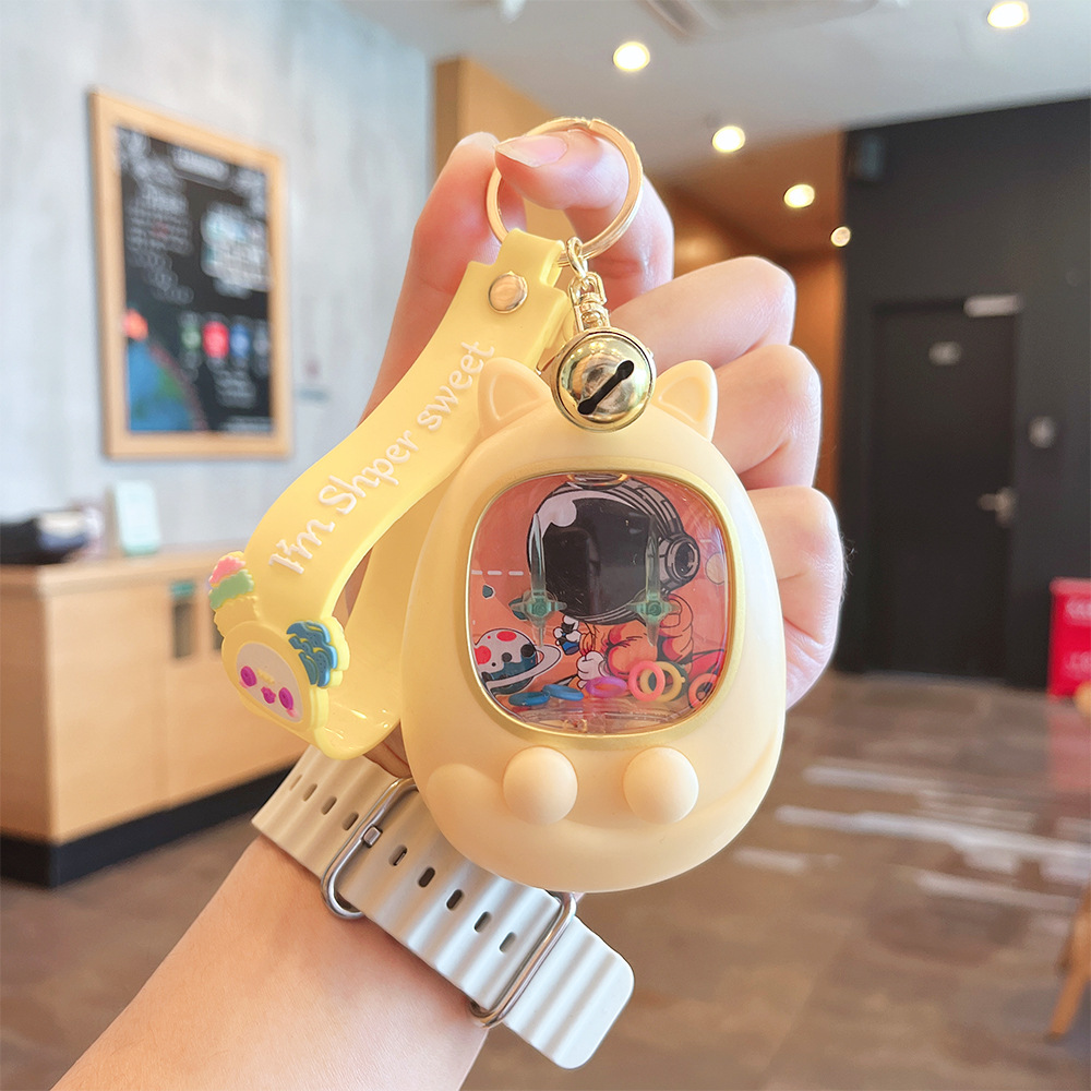 creative decompression game water machine keychain cartoon cute sanrio toy students' school bag pendant gift wholesale Application Scenario