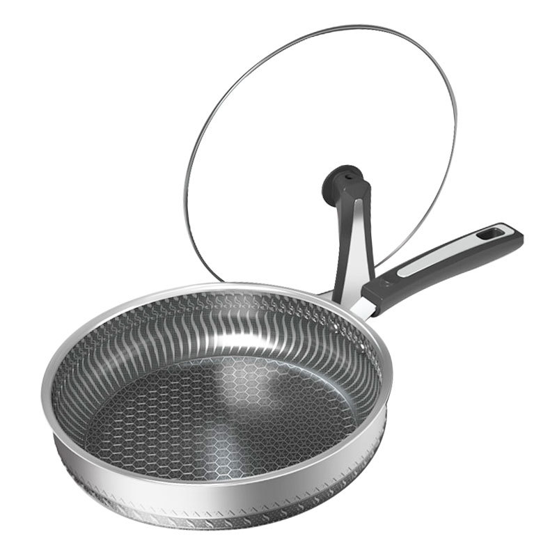 lannuo new style frying pan 316 stainless steel non-stick frying pan medical stone pan household extra thick frying pan frying pan Item Picture