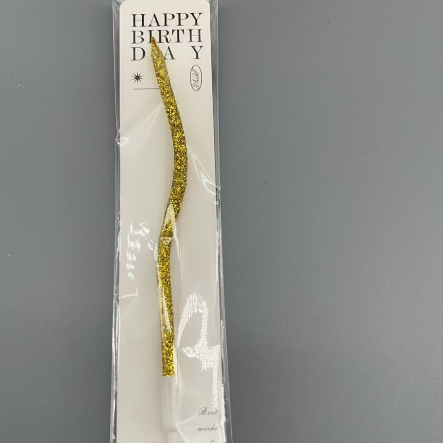 birthday flash curve candle decoration cake thread bending creative trending plug-in birthday cake decoration Specification drawing