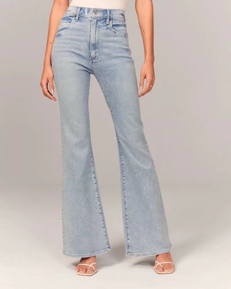 2024 amazon foreign trade european and american slim stretch slimming women's jeans Specification drawing