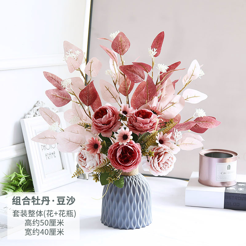 fake/artificial flower living room decoration affordable luxury style home decoration mediterranean floriculture and floral arrangement floral wholesale details Picture