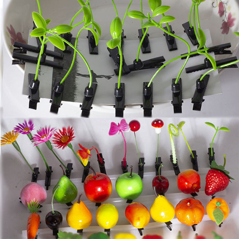 grass bean sprouts hairpin fruit barrettes yuan ornament scenic spot night market stall headdress performance jewelry ornament children's hair accessories full figure