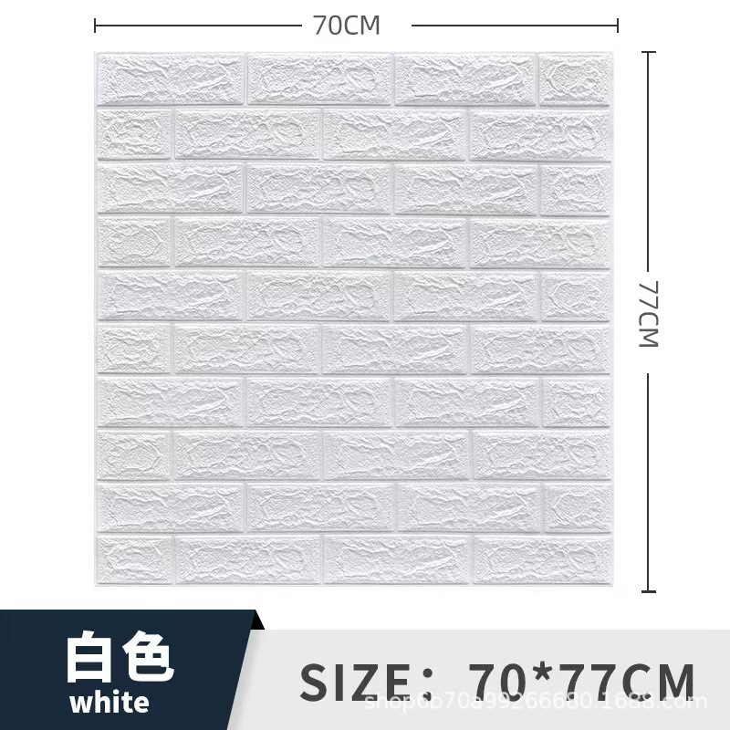 3d wall sticker foam brick pattern self-adhesive wallpaper bedroom decoration background wall wallpaper waterproof moisture-proof stickers Application Scenario