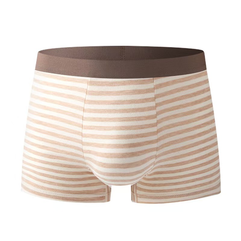 Ultra-low price men's boxer briefs for export to Africa and the Middle East, pure cotton striped boxer briefs, comfortable boxer shorts, cotton men's briefs in stock details Picture
