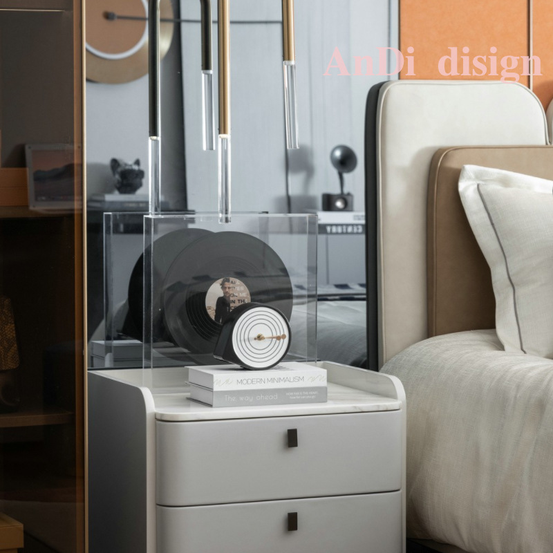 props gramophone record wall decorations model room study bookshelf creative decoration living room background wall soft decoration details Picture
