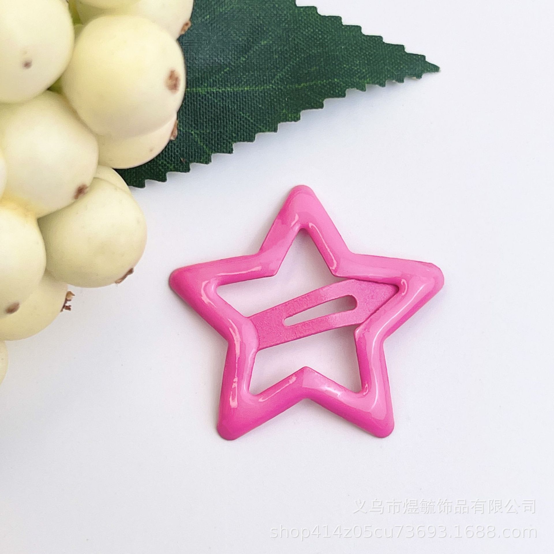 candy color dripping oil star hairpin dopamine cute pentagram hairpin bb clip broken hair bangs side clip full figure