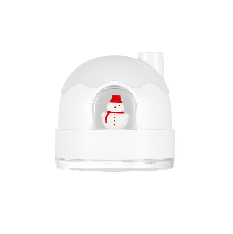 new snow house night light humidifier usb silent bedroom cute desktop air mini hydrating domestic humidifier full figure