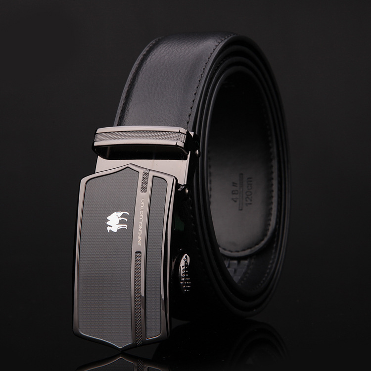 pure cowhide business men's belt hot sale automatic buckle men's pant belt leather belt men's wholesale full figure
