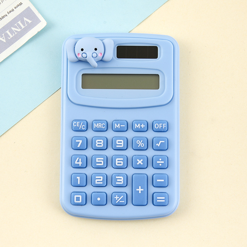 cartoon cute calculator fashion mini-portable small calculator portable office elementary school student computer Specification drawing