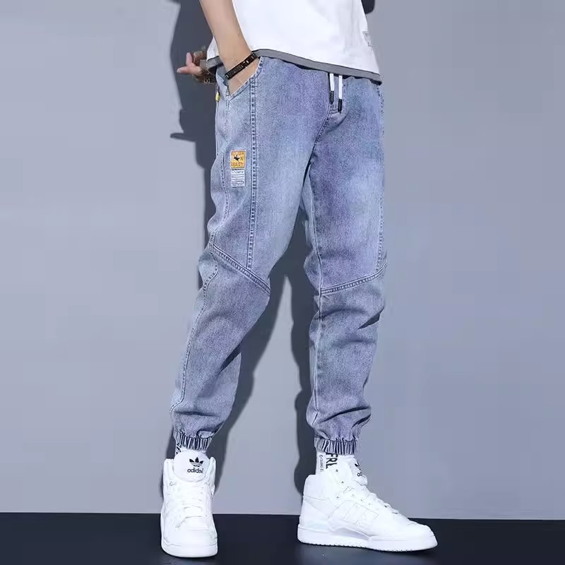 non-magnetic non-iron jeans men's stain-resistant wear-resistant large size harem casual pants work work pants spring and autumn trousers Item Picture